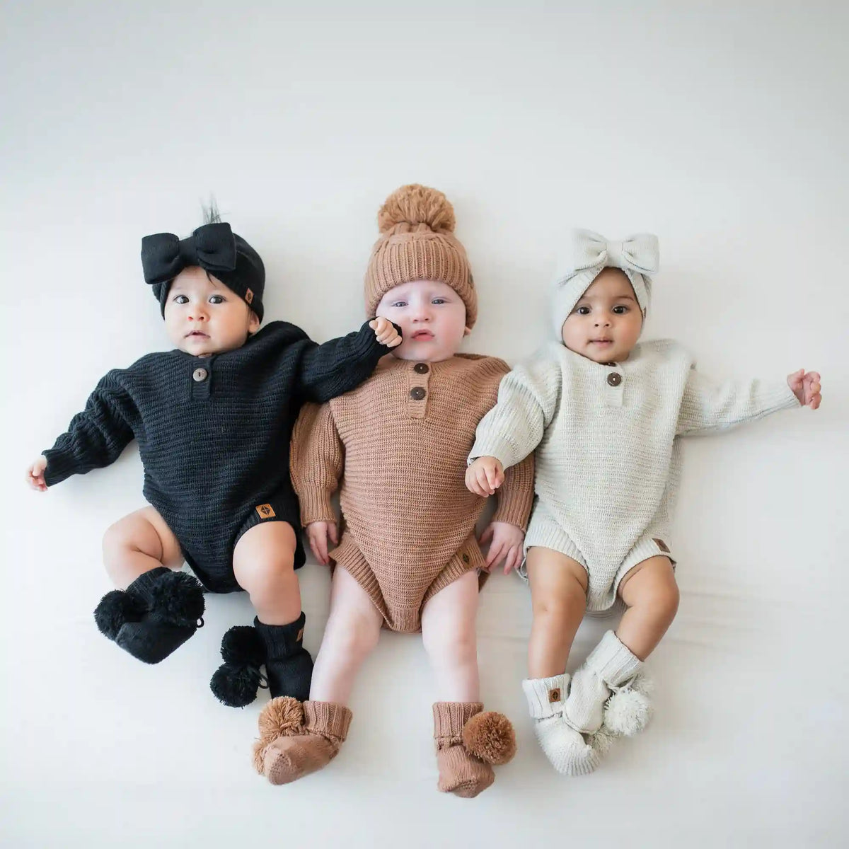Chunky Knit Romper in Latte