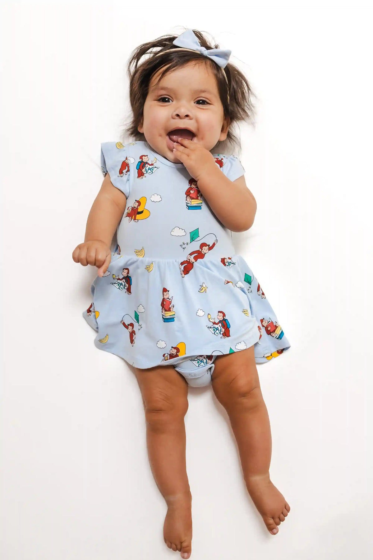 Twirl Bodysuit Dress in Curious George