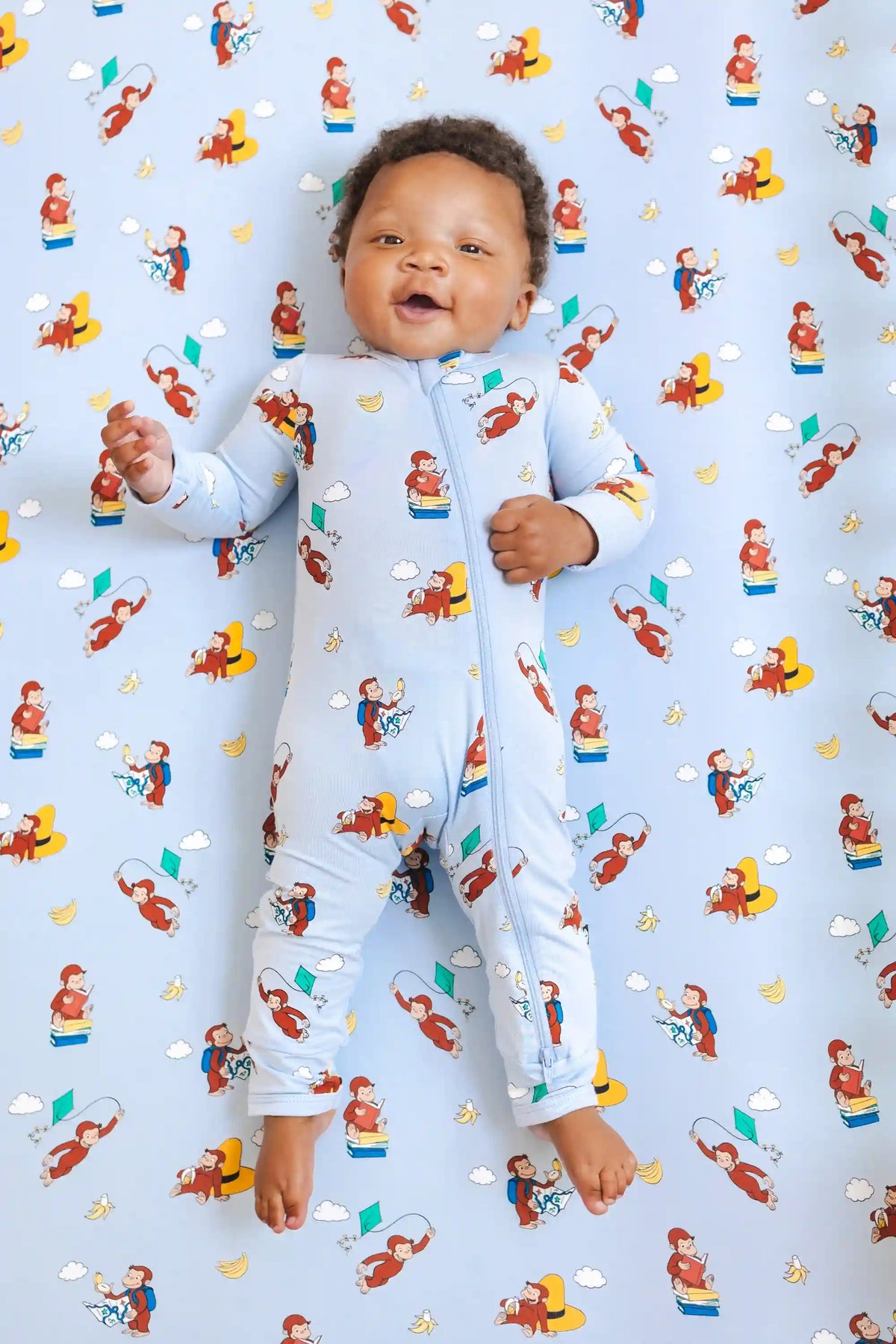 Zippered Romper in Curious George
