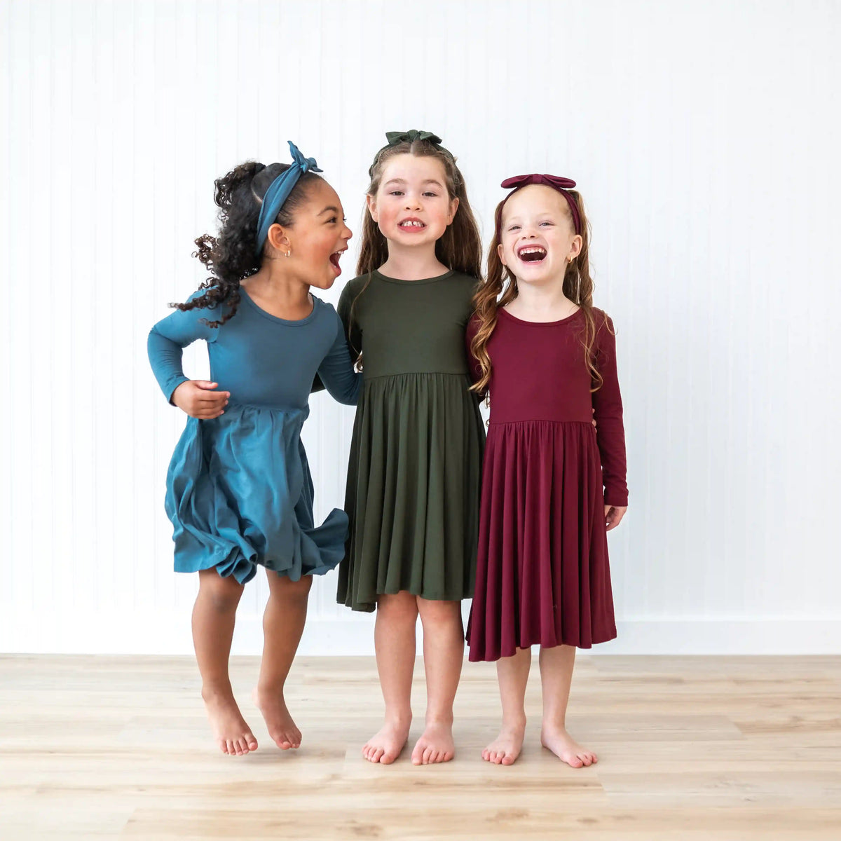 Long Sleeve Twirl Dress in Atlantic