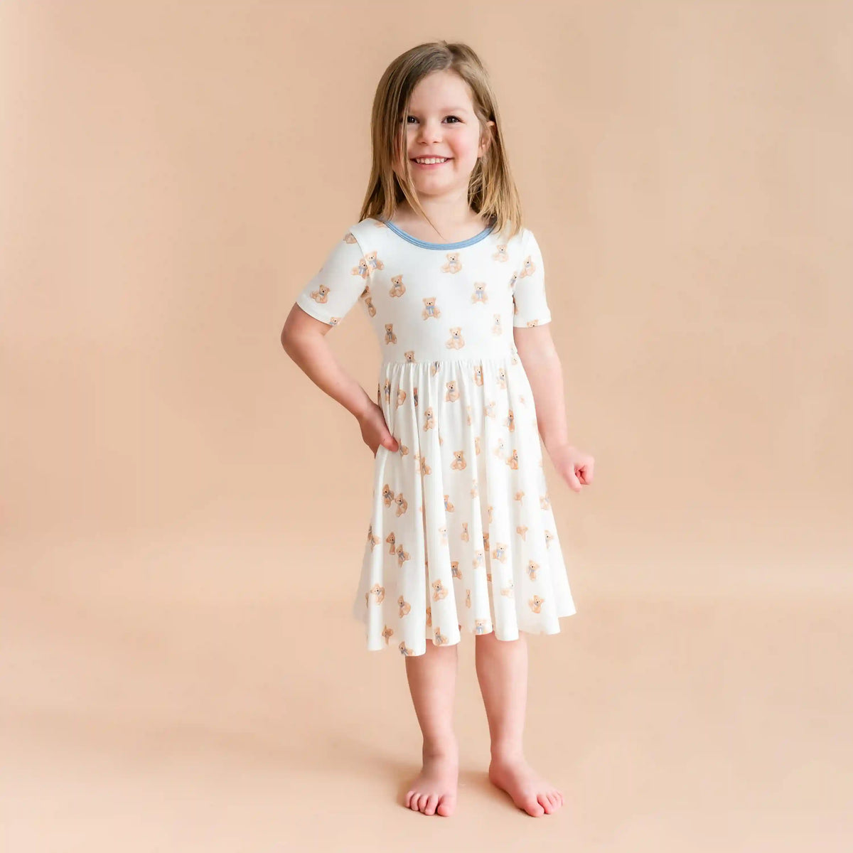 Twirl Dress in Teddy Bear