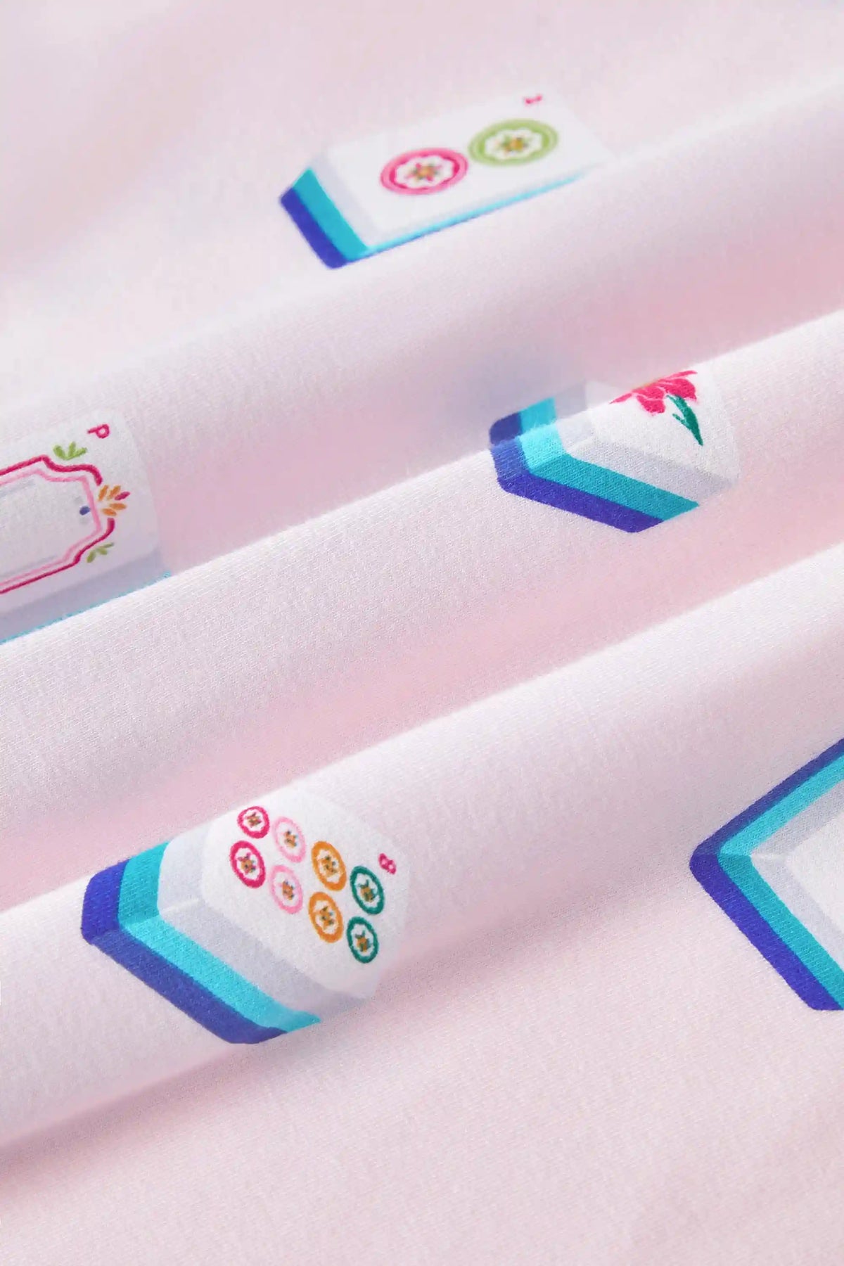 Zippered Romper in Sakura Mahjong