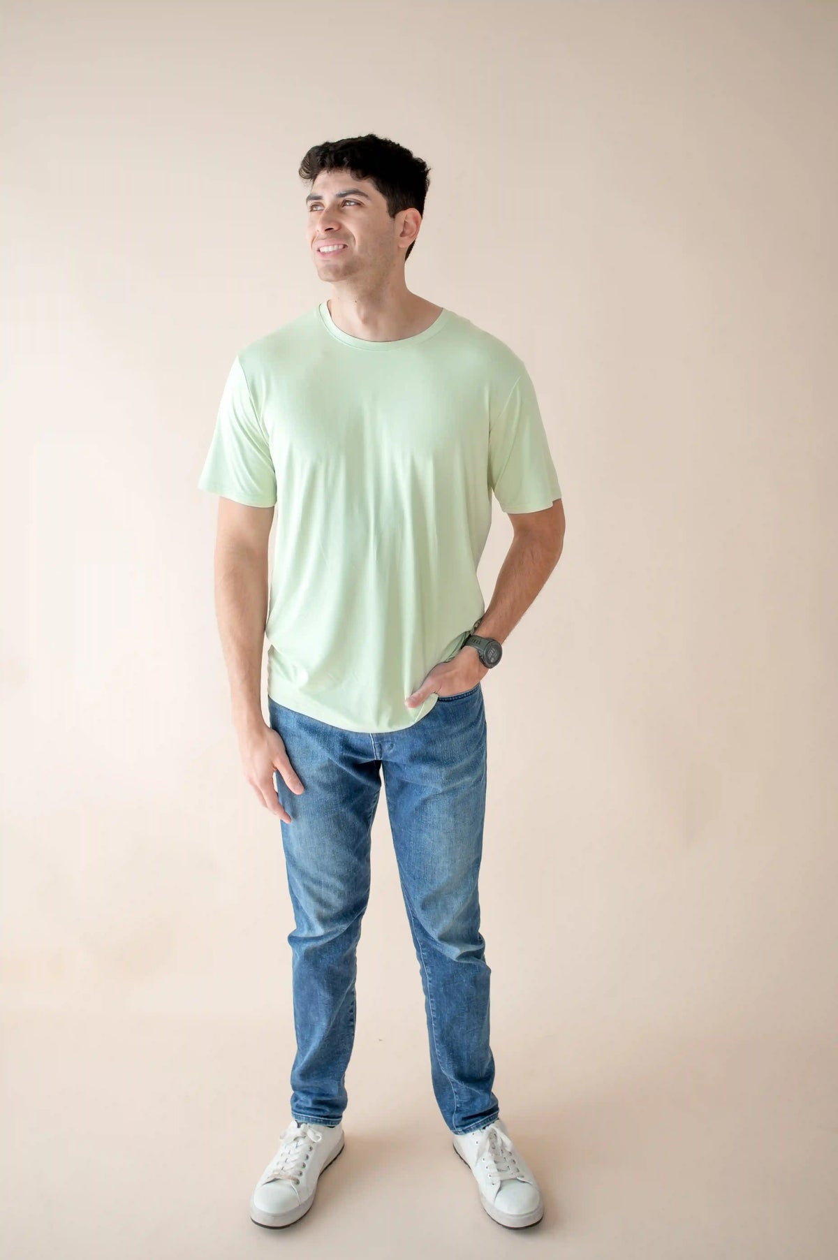 Men's Crew Neck Tee in Basil