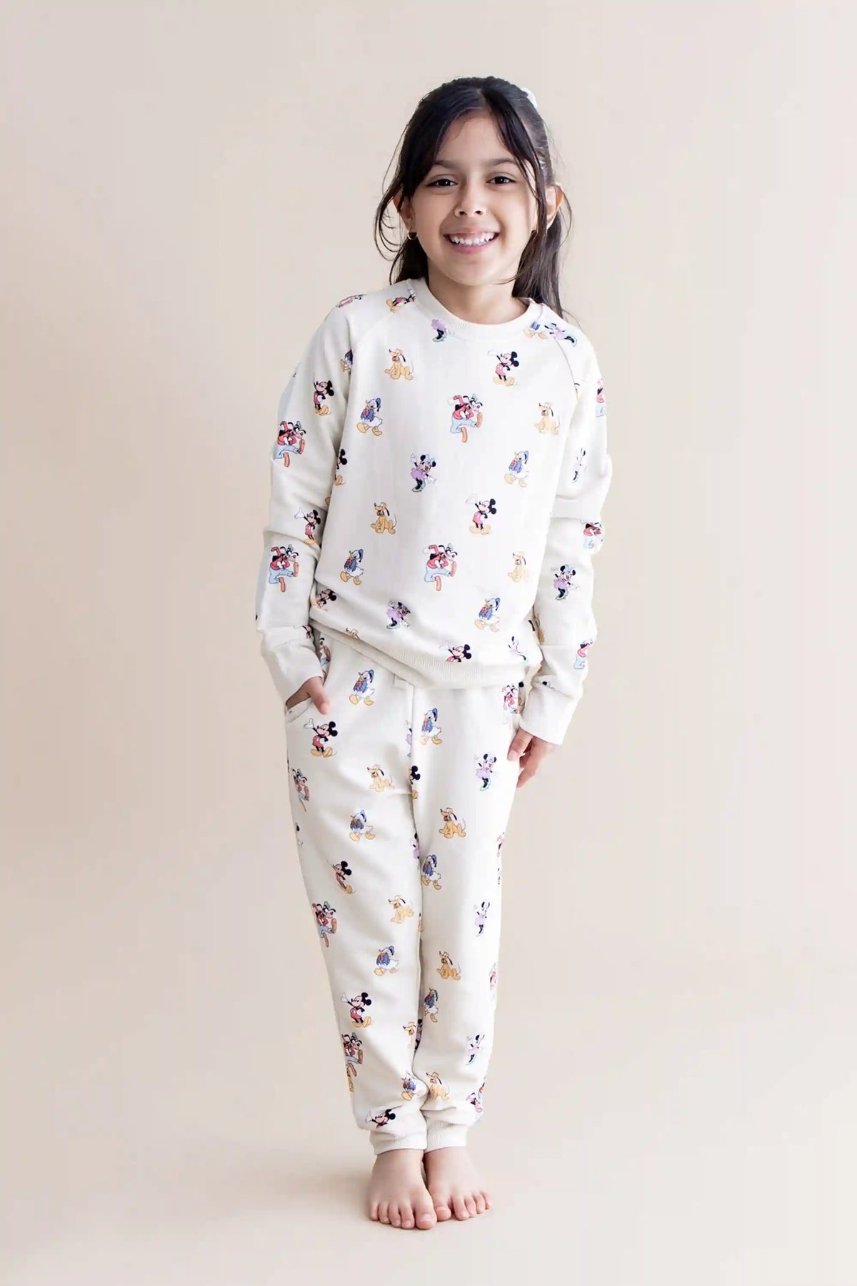 Long Sleeve Jogger Set in Mickey Mouse and Friends