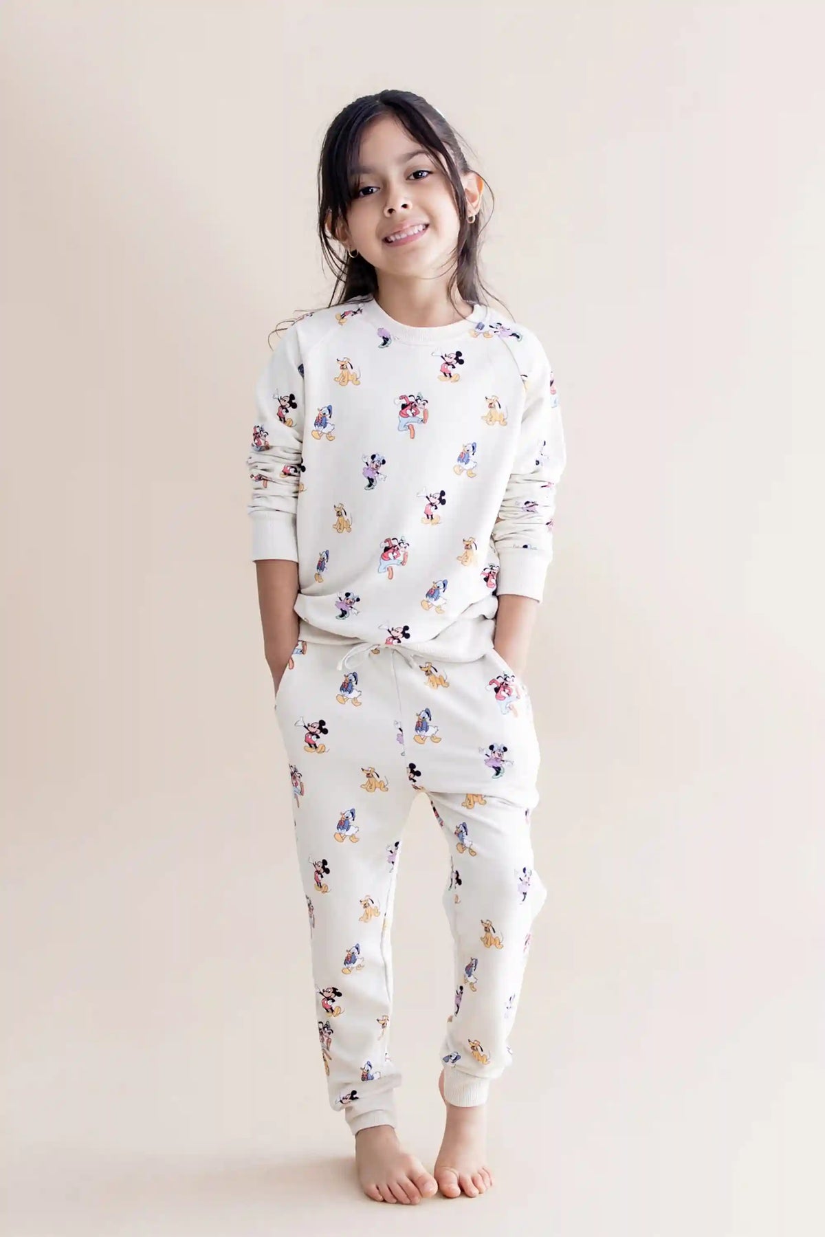 Long Sleeve Jogger Set in Mickey Mouse and Friends