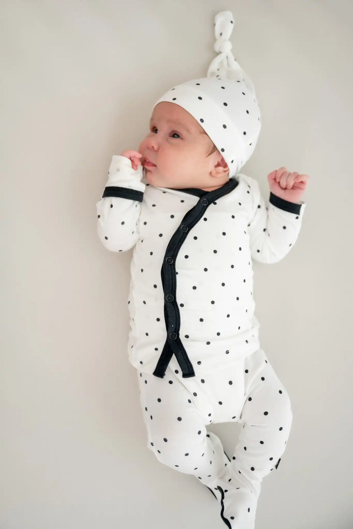 Take Me Home Set with Cap in Midnight Polka Dot