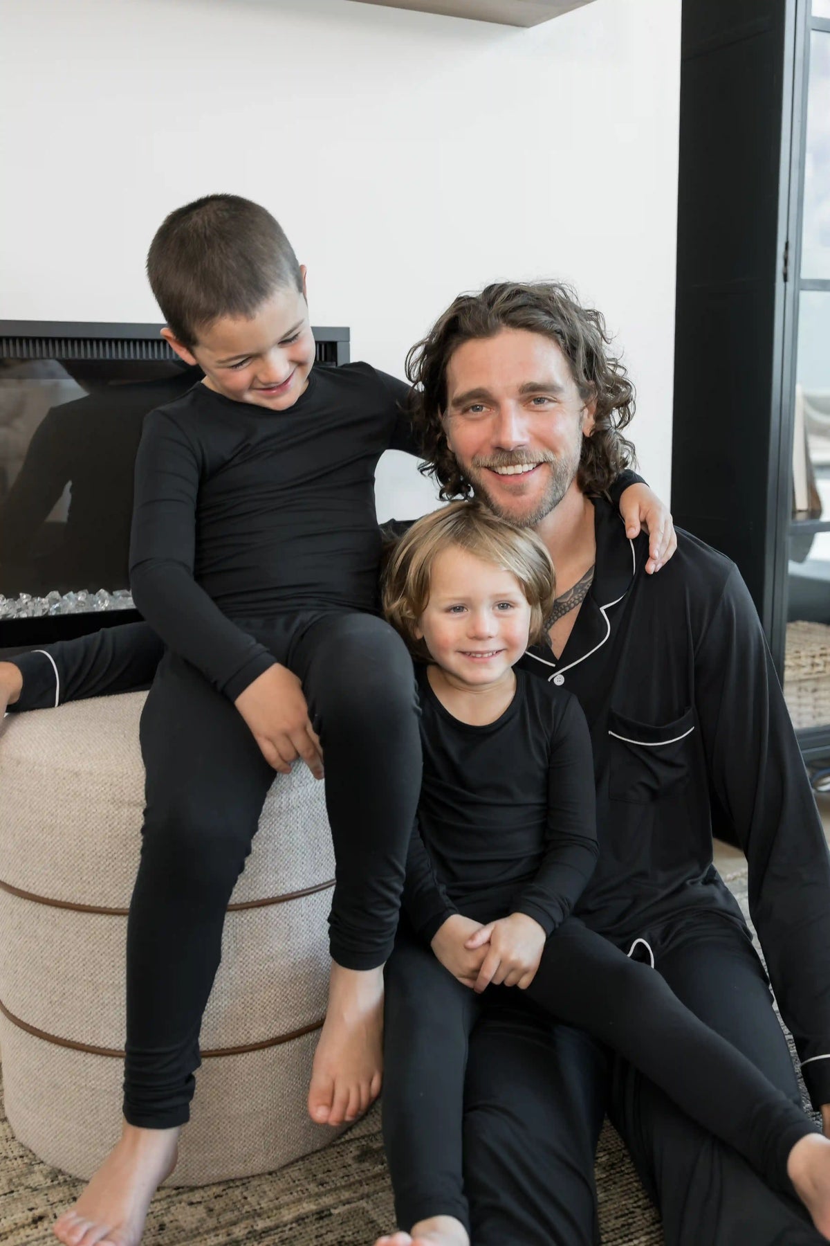 Men's Long Sleeve Pajama Set in Midnight