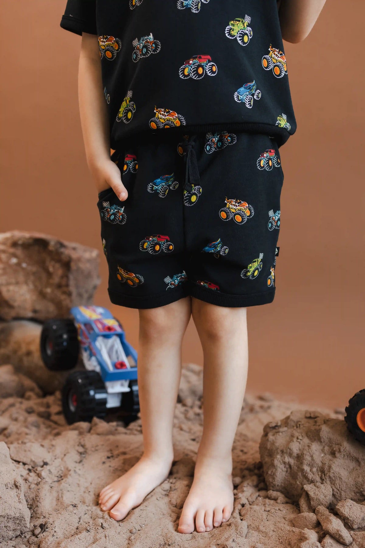 Short Sleeve Jogger Set in Monster Truck