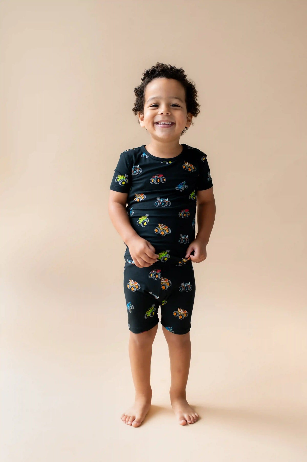 Short Sleeve Pajamas in Monster Truck