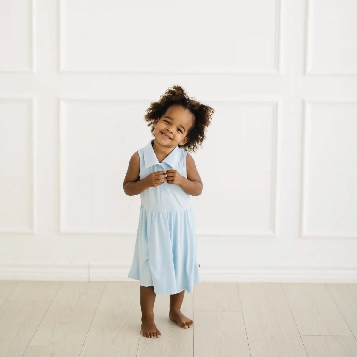 Polo Bodysuit Dress in Breeze