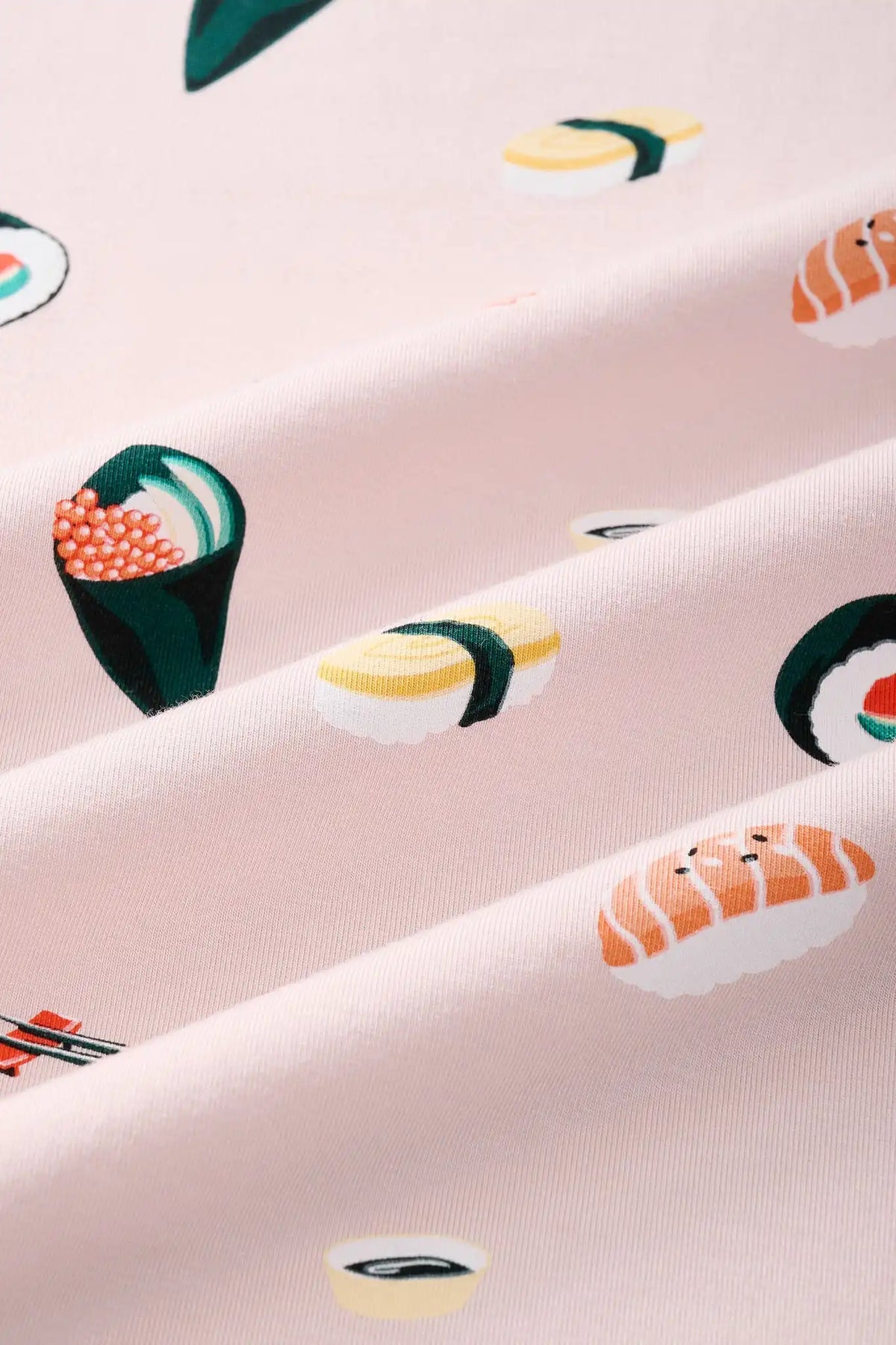 Women's Short Sleeve Pajama Set in Blush Sushi