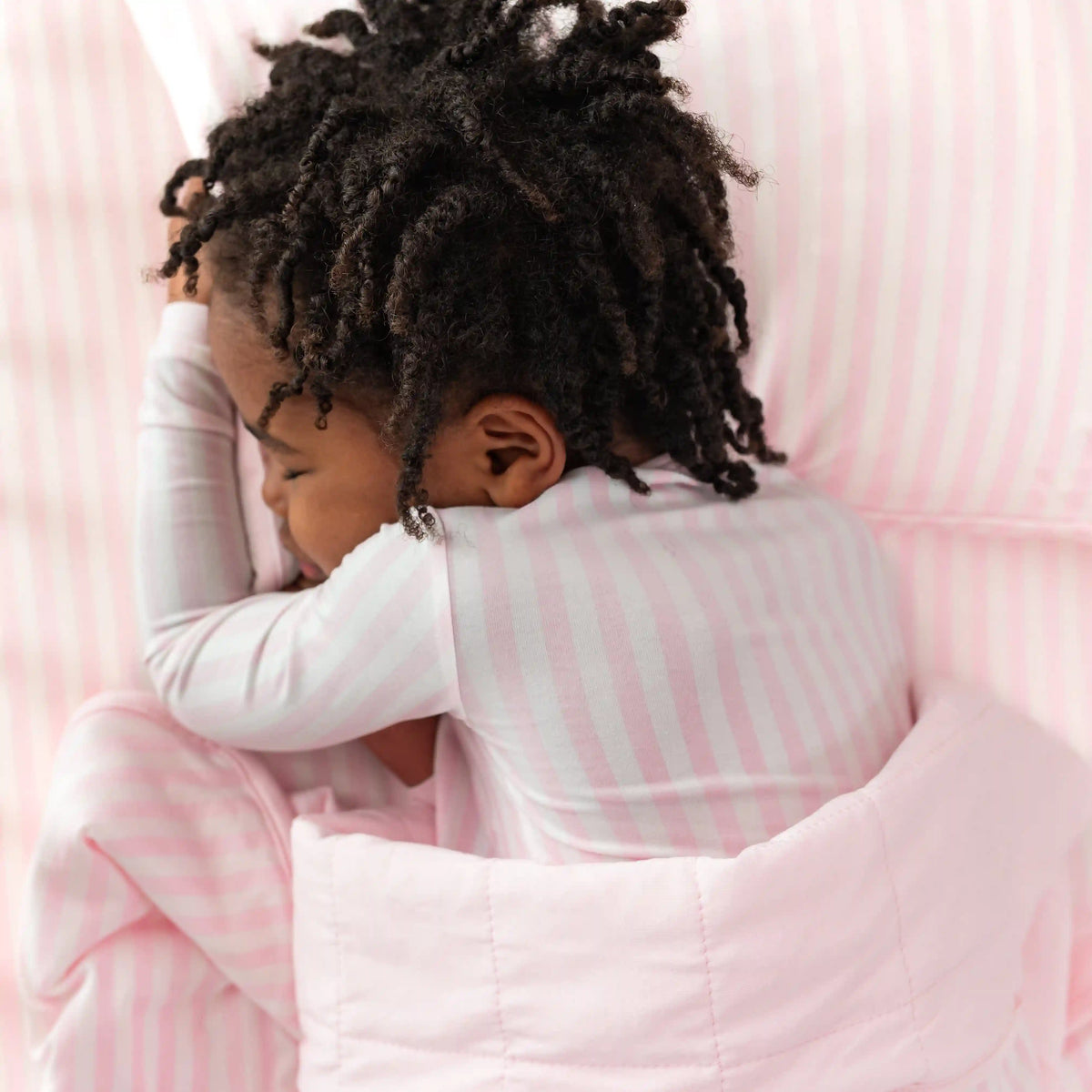 Toddler Pillowcase in Small Sakura Stripe