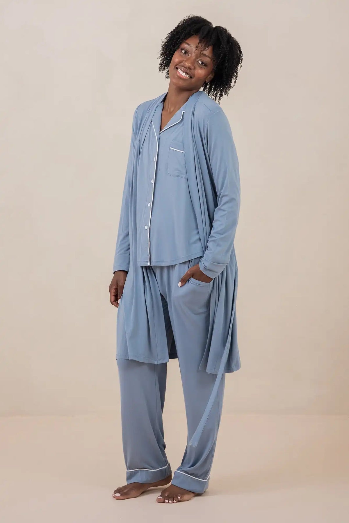 Women's Lounge Robe in Slate