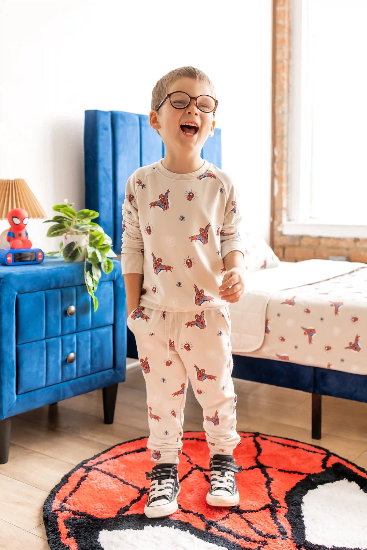 Long Sleeve Jogger Set in Spider-Man