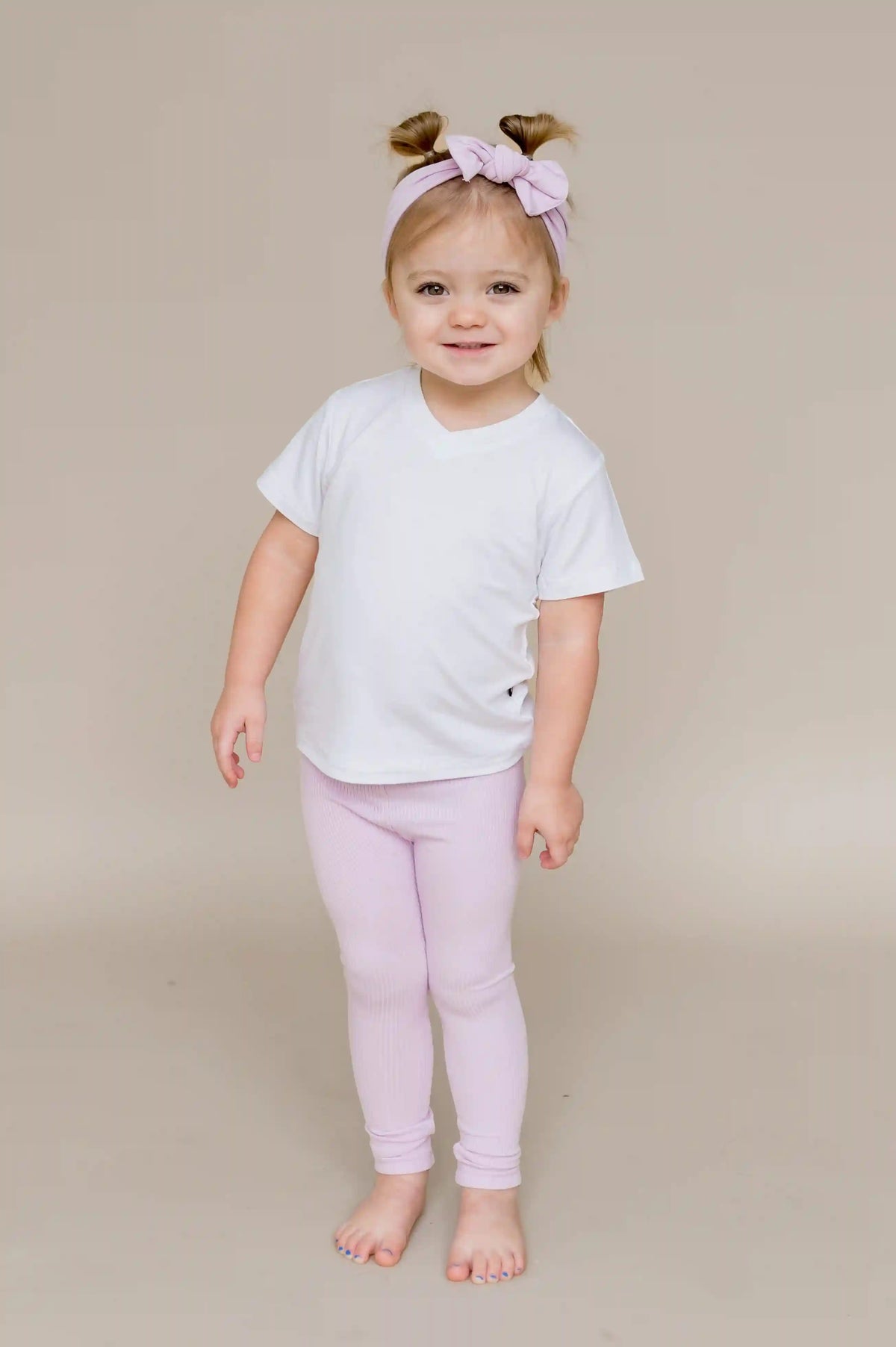 Ribbed Leggings in Thistle