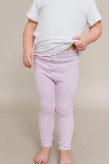 Ribbed Leggings in Thistle