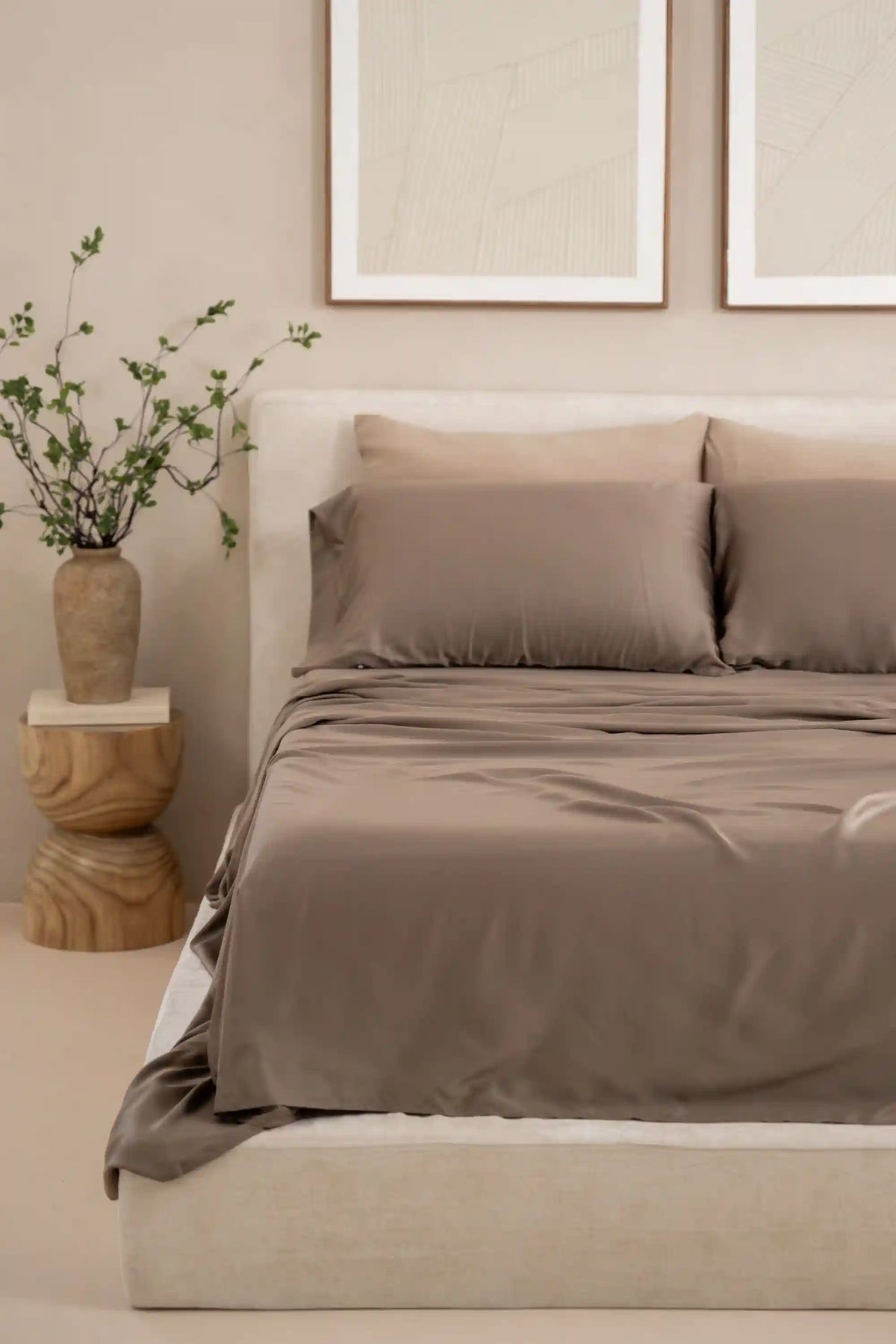 Bamboo Sateen Sheet Set in Truffle