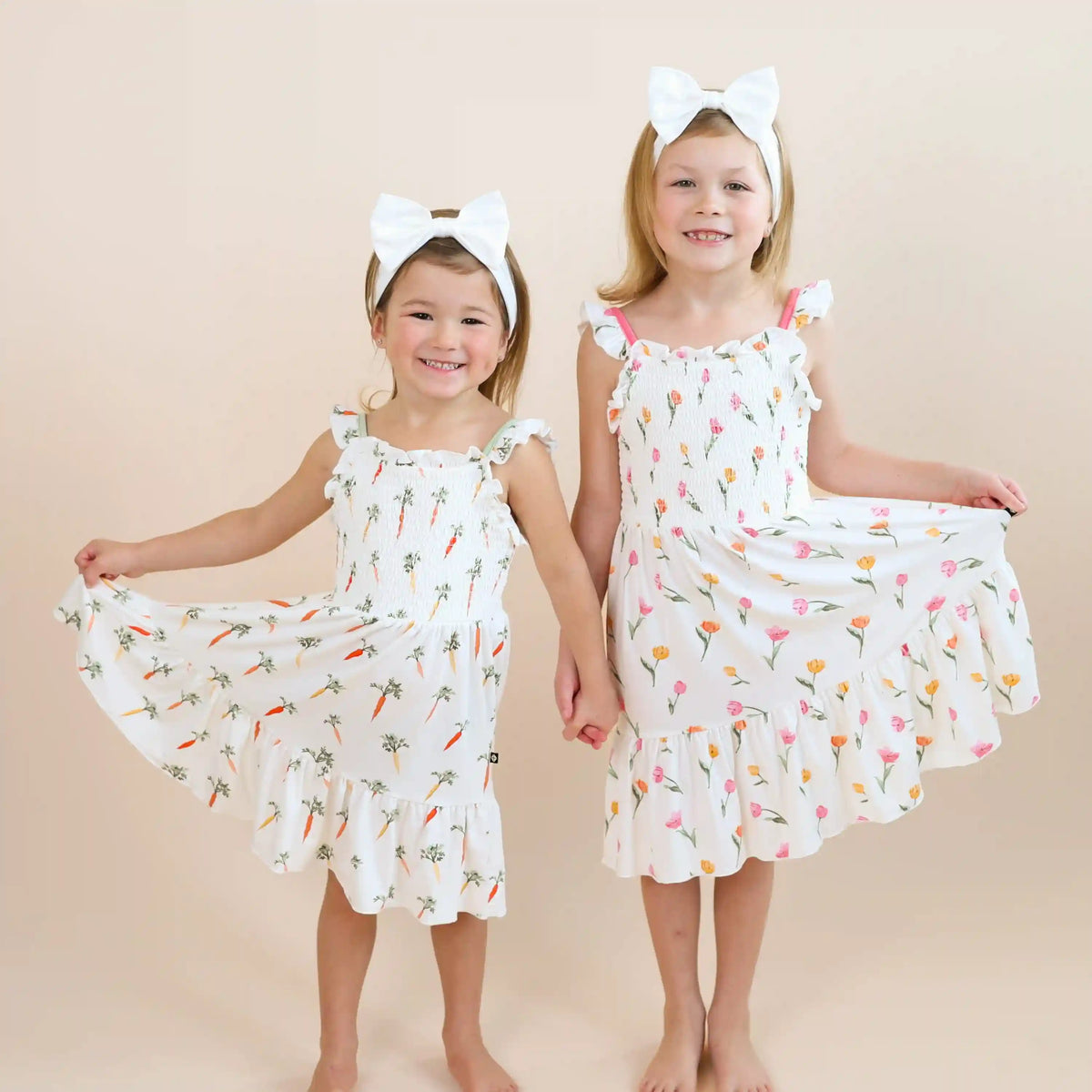Smocked Dress in Tulip