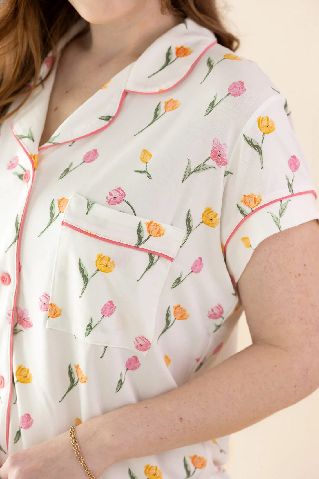Women's Short Sleeve Pajama Set in Tulip