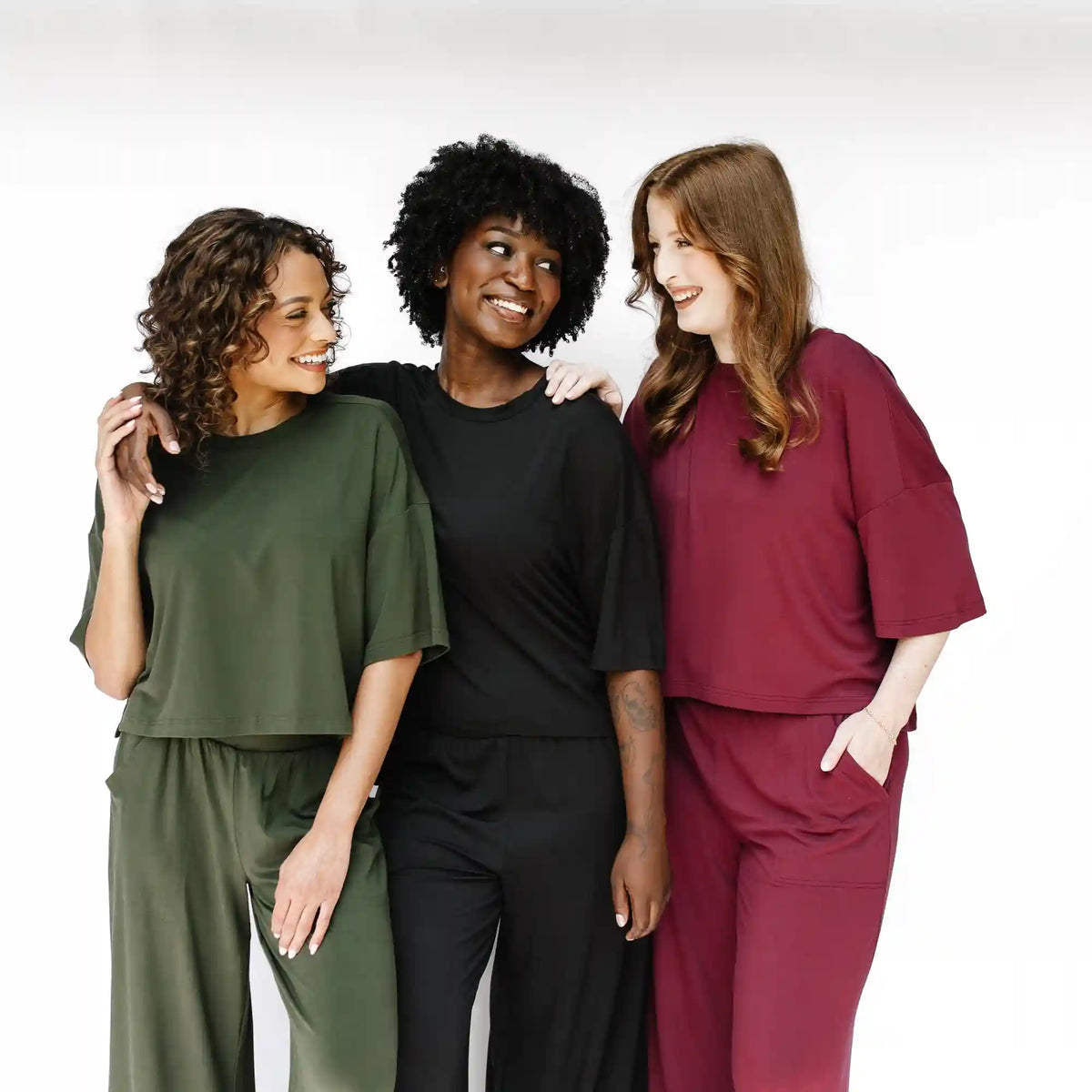 Women's Short Sleeve Boxy Tee in Fir