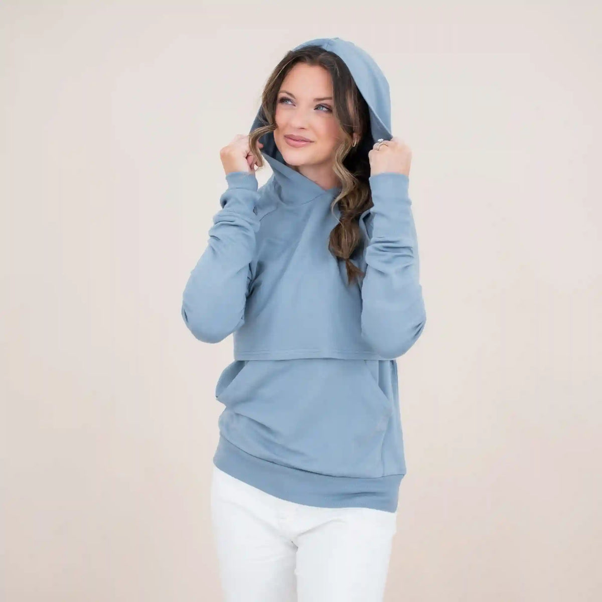 Women's French Terry Nursing Hoodie in Slate