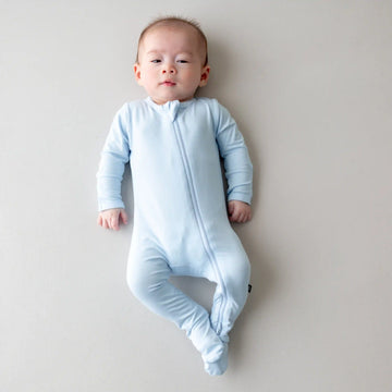 Zippered Footie in Breeze