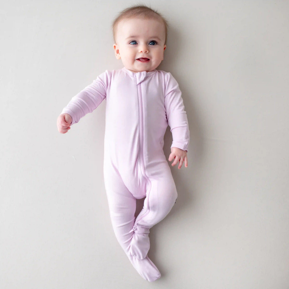 Zippered Footie in Thistle