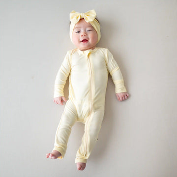 Zippered Romper in Chamomile