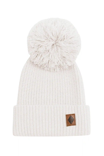 Chunky Knit Pom Beanie in Oat