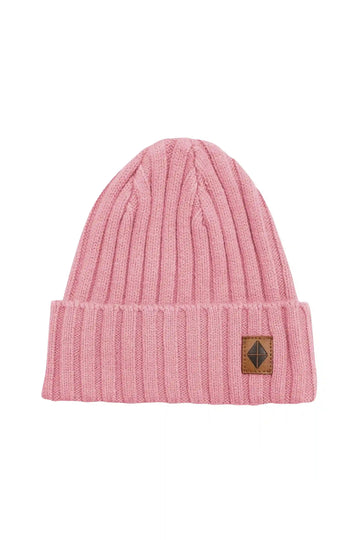 Chunky Knit Ribbed Beanie in Apple Blossom