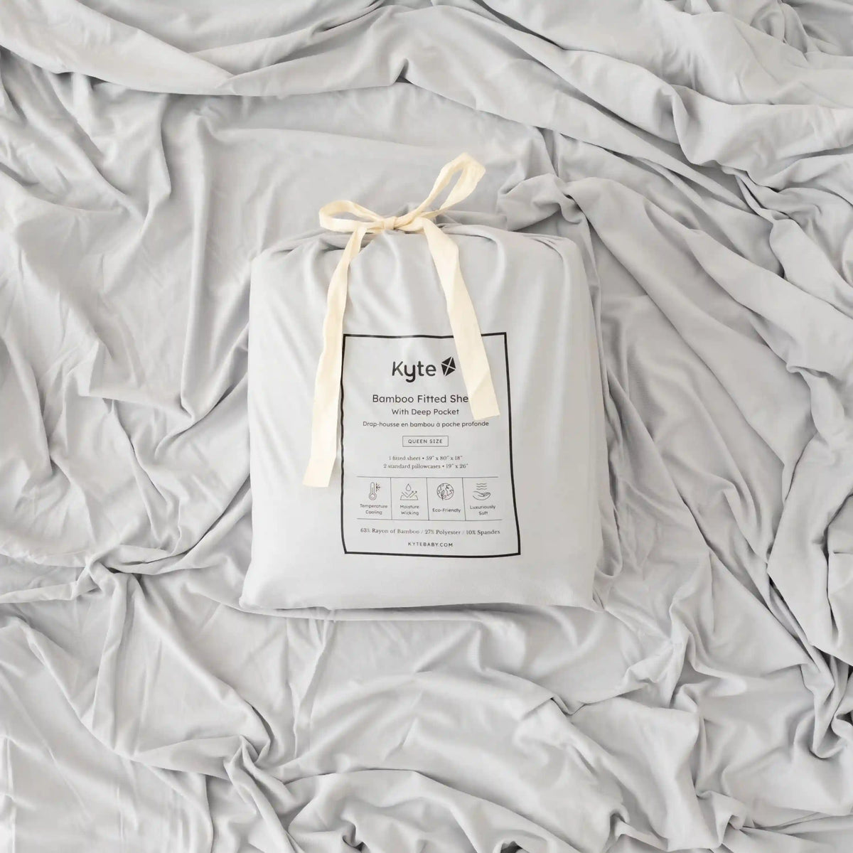 Fitted Sheet with Pillowcases in Storm