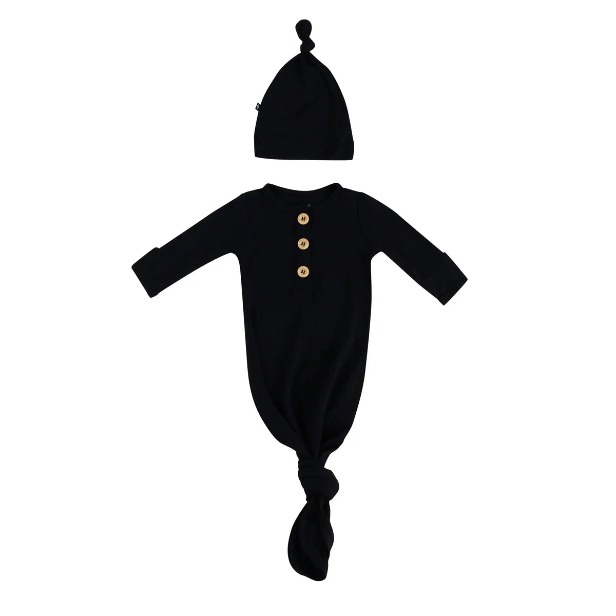 Knotted Day Gown with Hat Set in Midnight