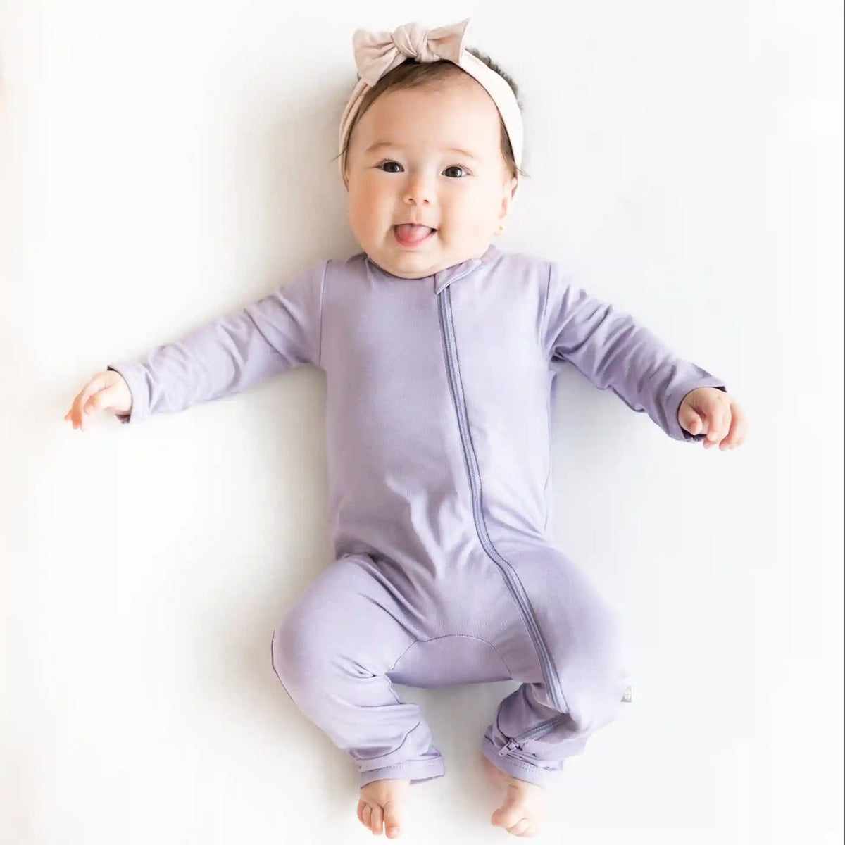 Zippered Romper in Taro