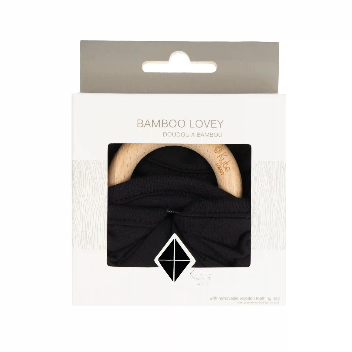 Lovey in Midnight with Removable Wooden Teething Ring