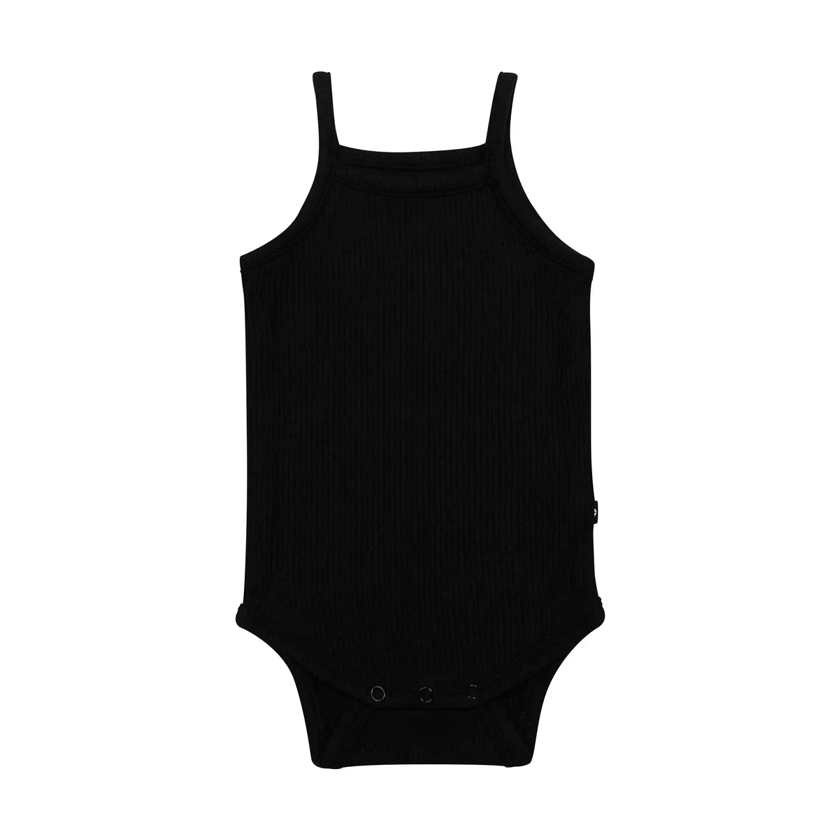 Ribbed Spaghetti Strap Bodysuit in Midnight