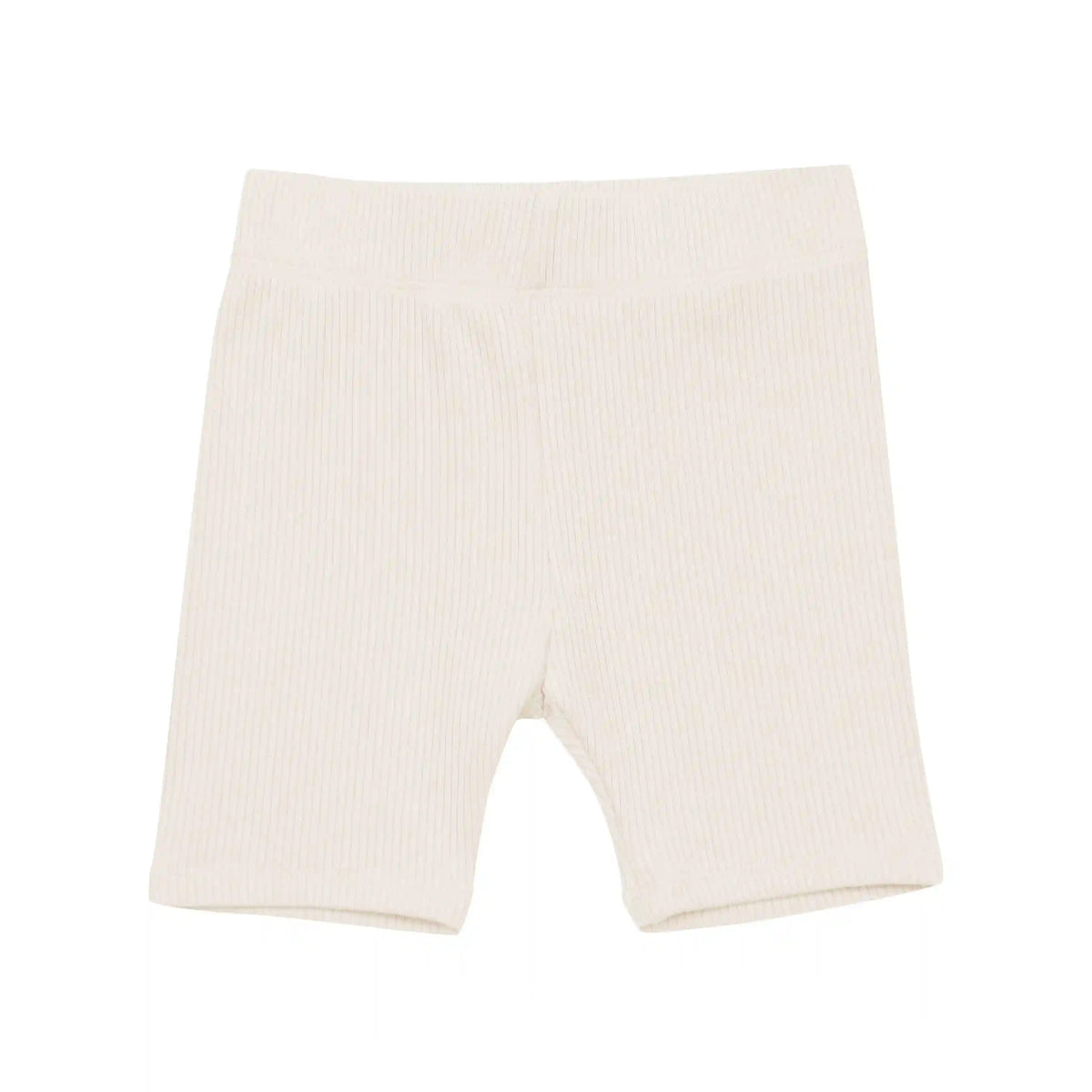 Ribbed Toddler Biker Shorts in Oat