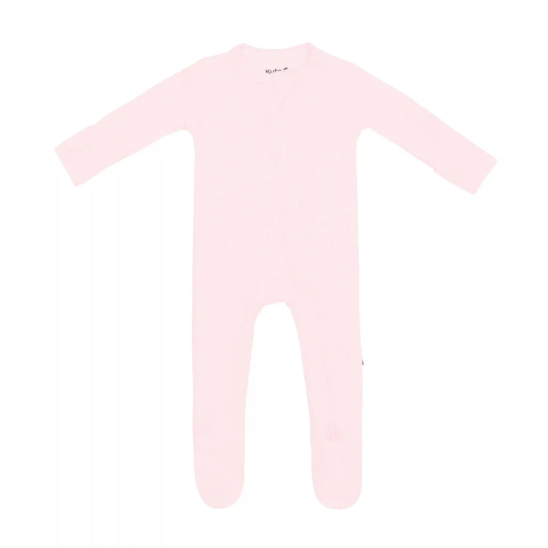 Ribbed Zipper Footie in Sakura