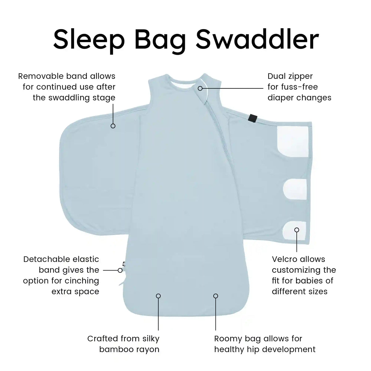 Sleep Bag Swaddler in Fog 1.0