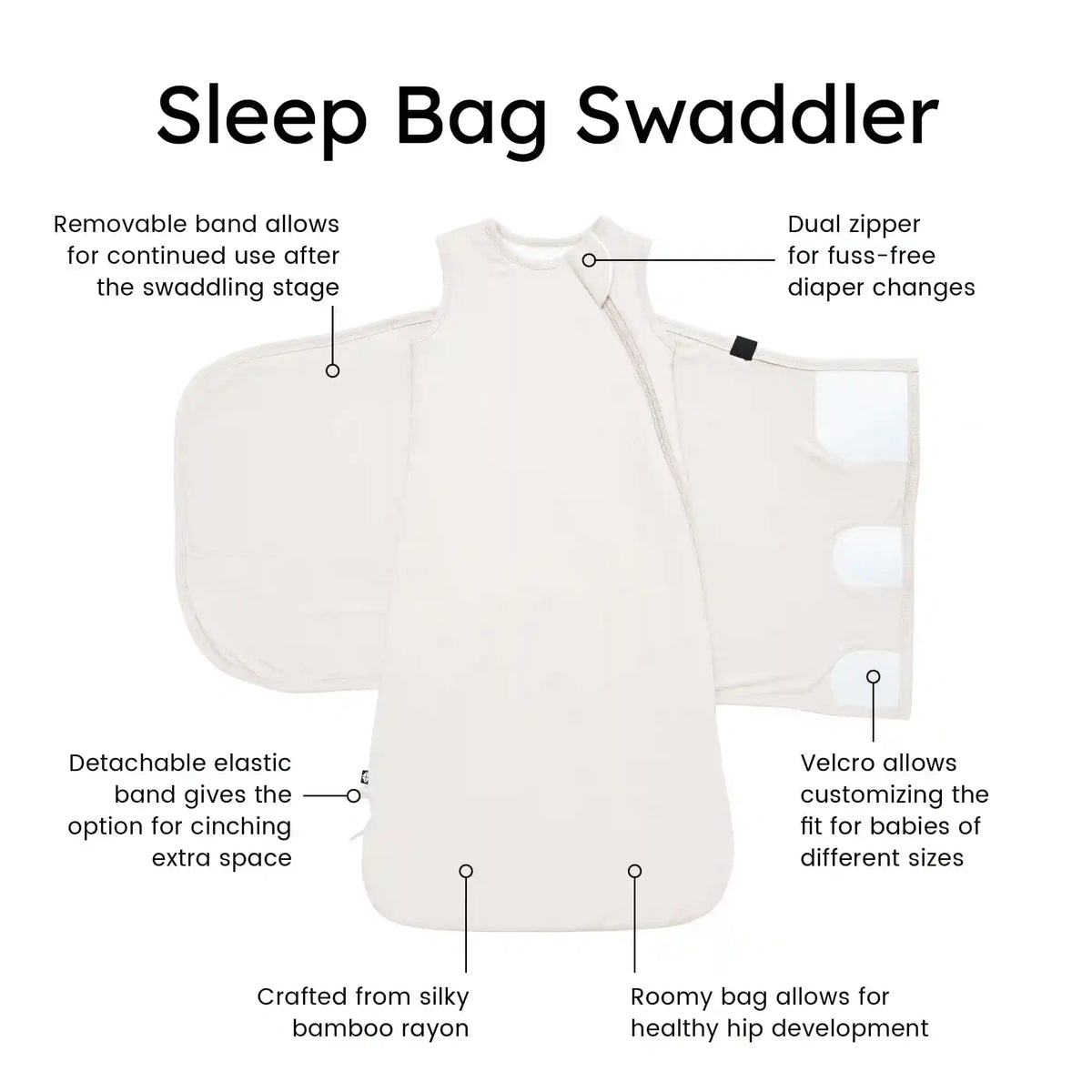 Sleep Bag Swaddler in Oat 1.0