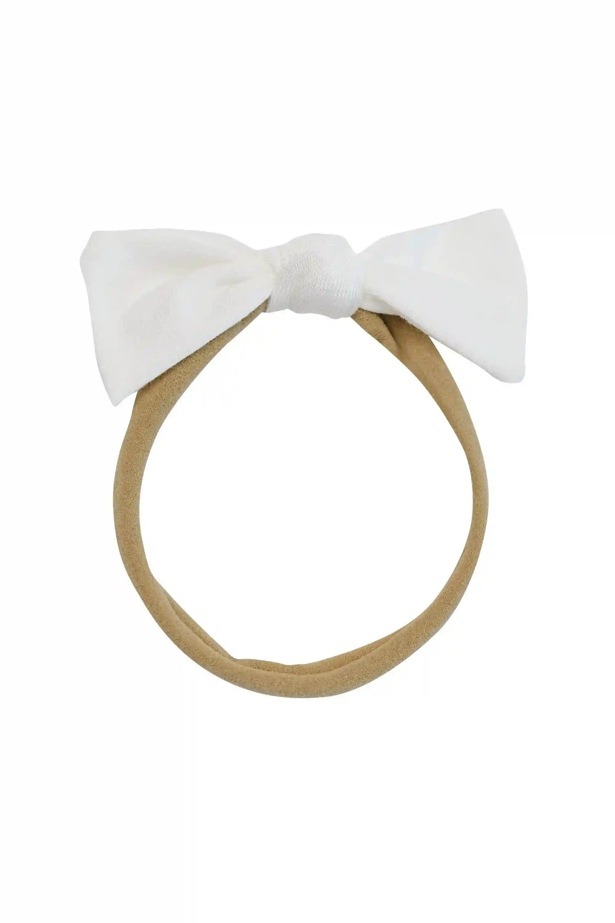 Tiny Nylon Bow in Cloud
