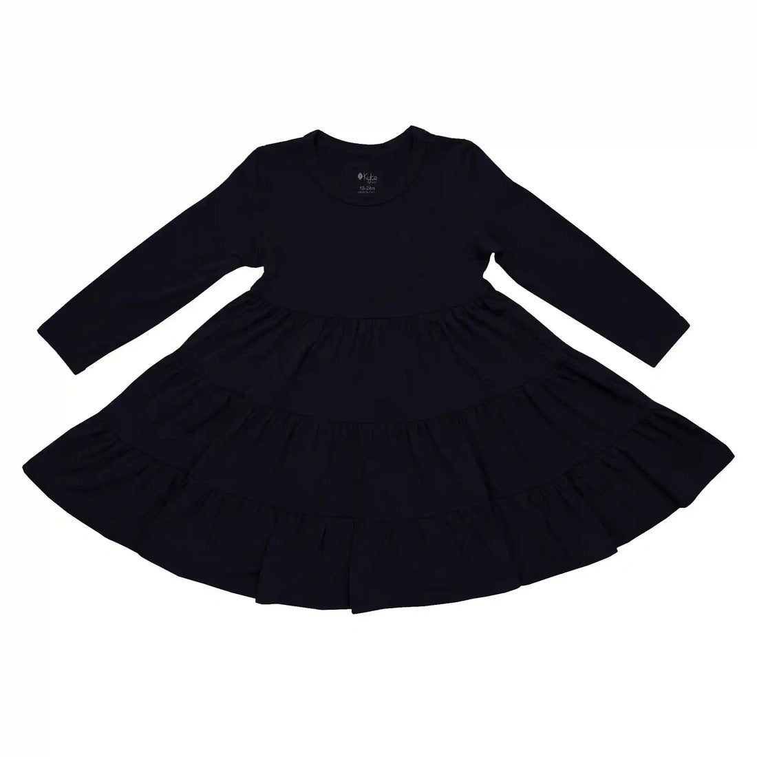 Long Sleeve Tiered Dress in Midnight
