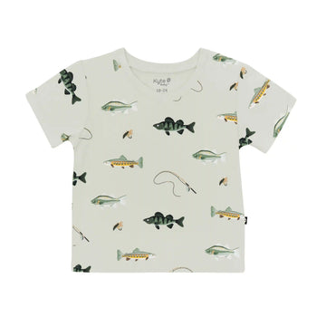 Toddler V-Neck Tee in Fishing