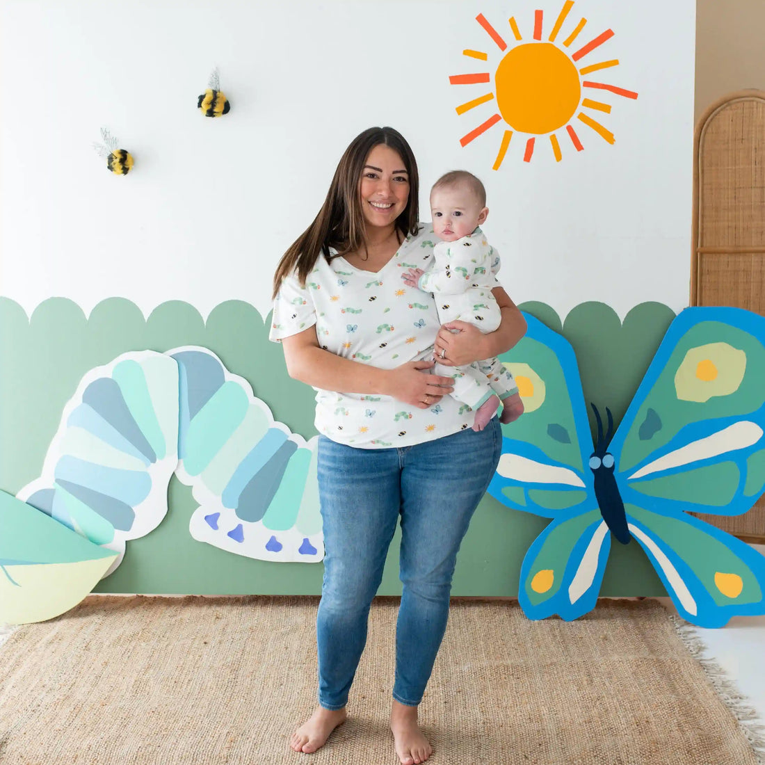 Women's Oversized V-Neck Tee in The Very Hungry Caterpillar™ and Friends