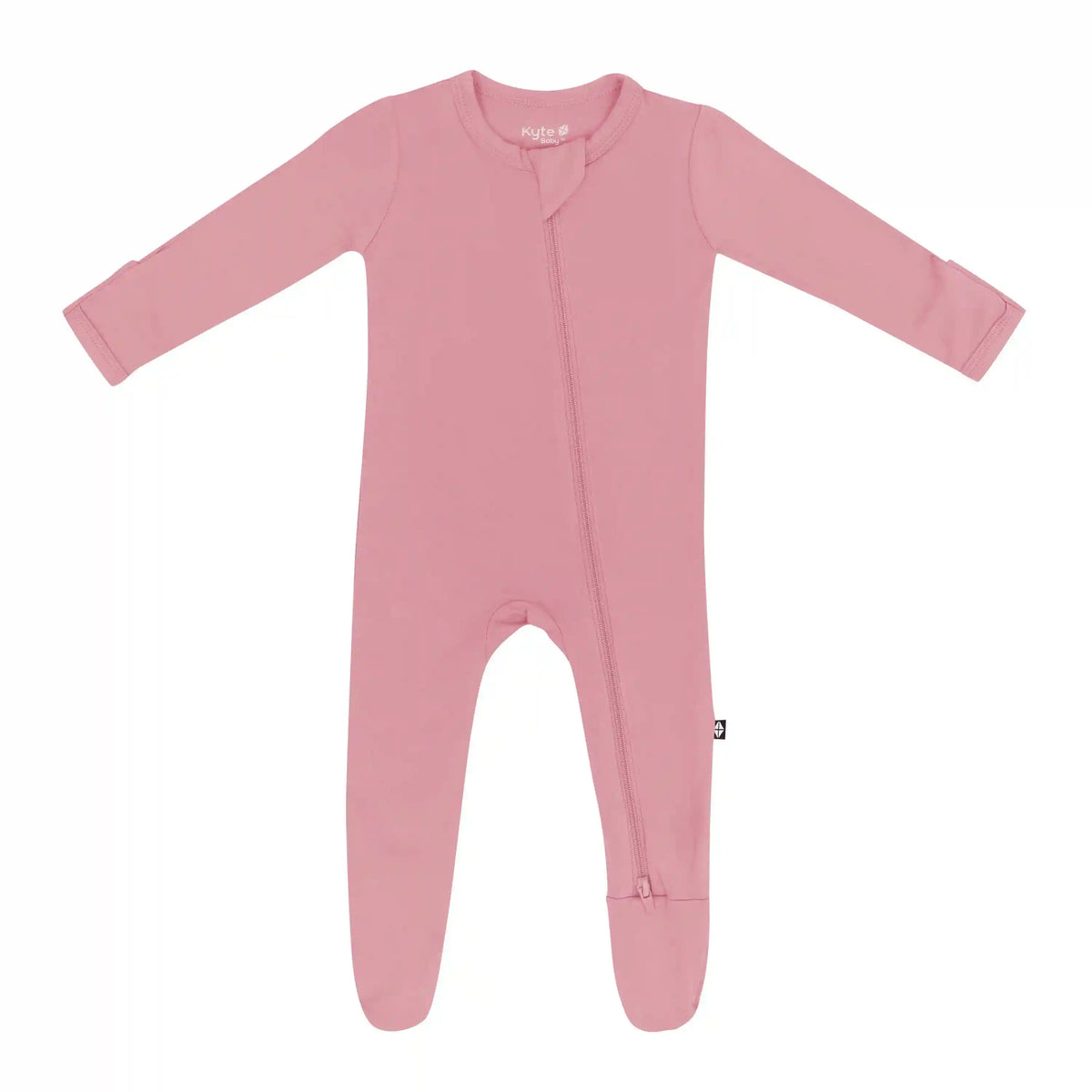 Zippered Footie in Apple Blossom