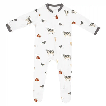 Zippered Footie in Farm
