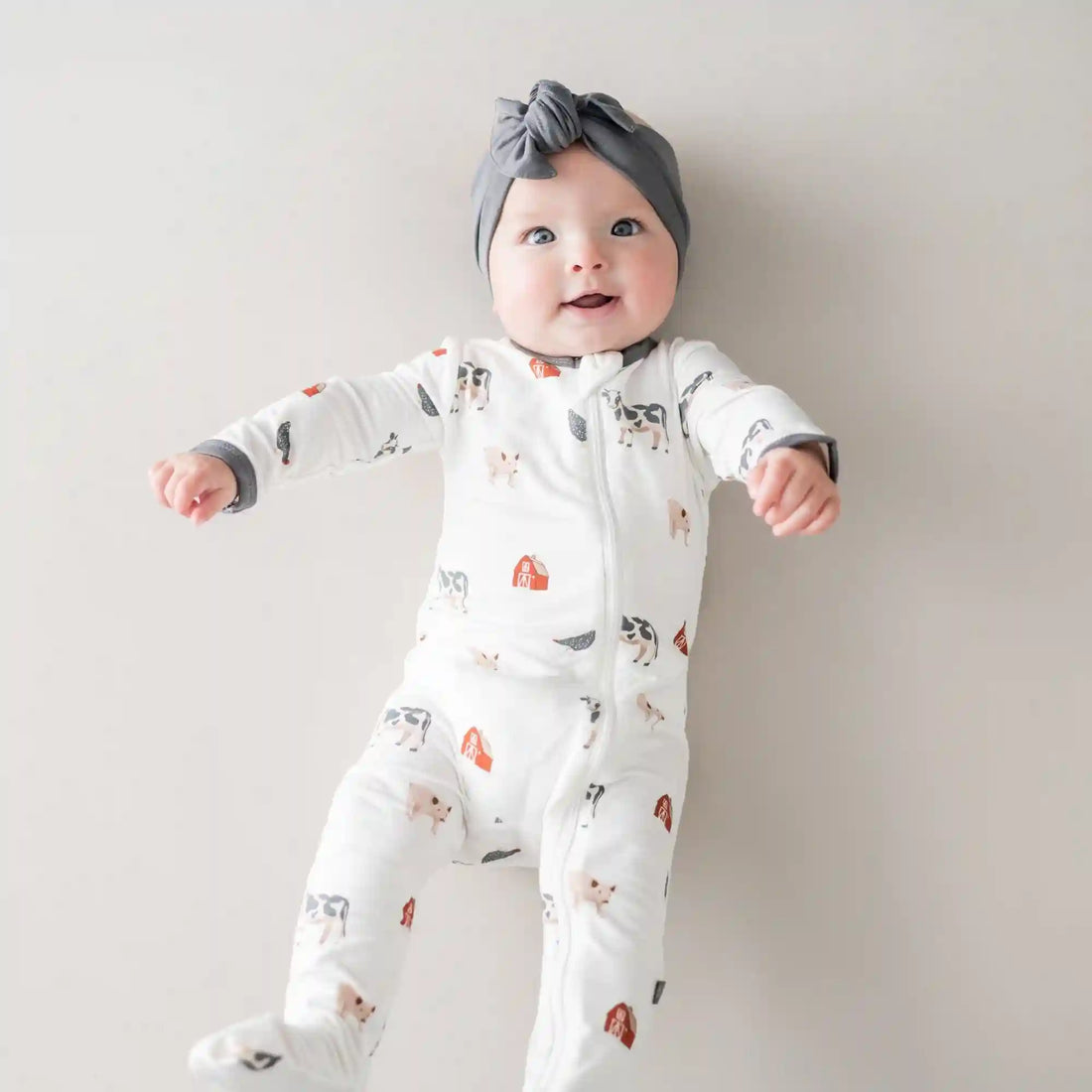 Zippered Footie in Farm