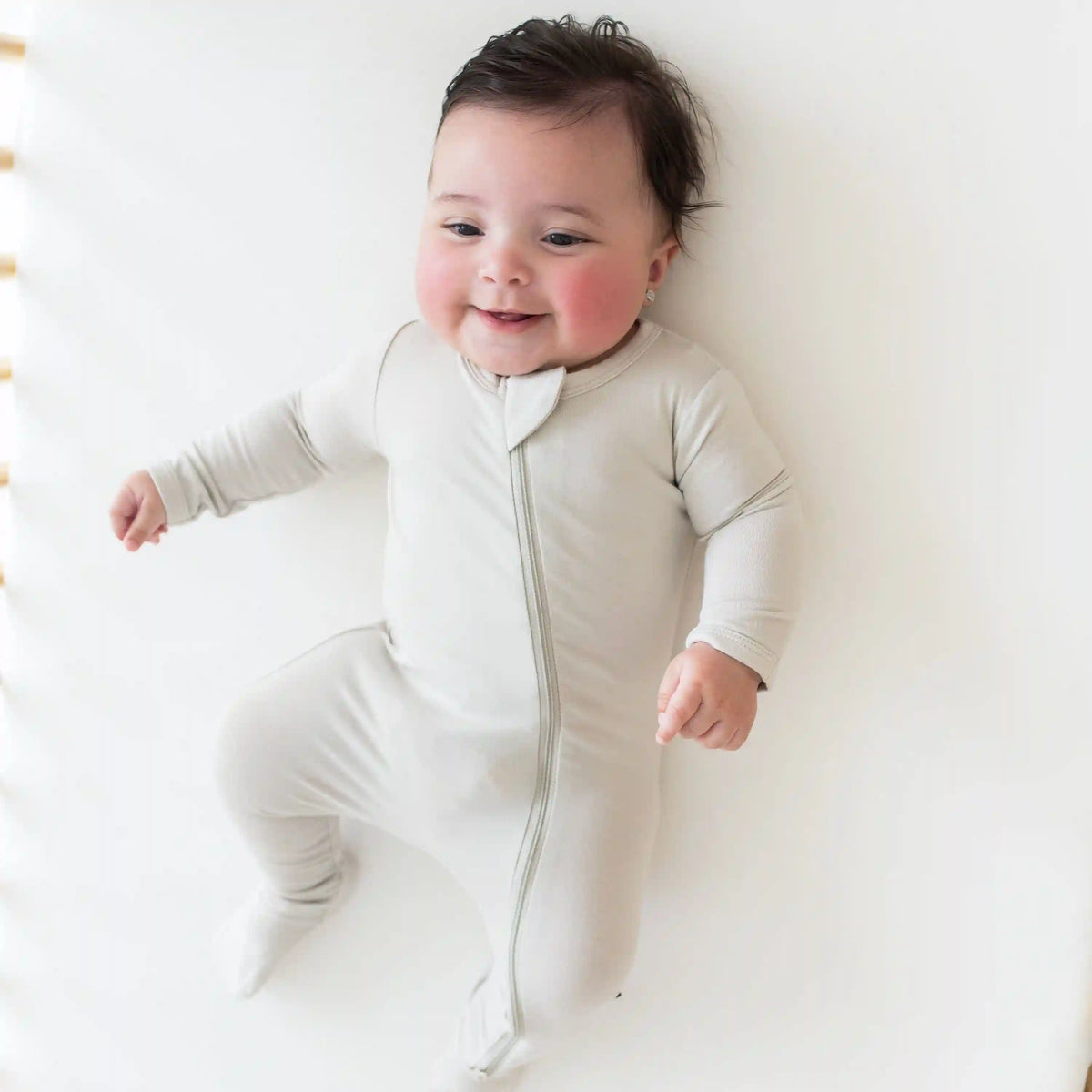 Zippered Footie in Oat