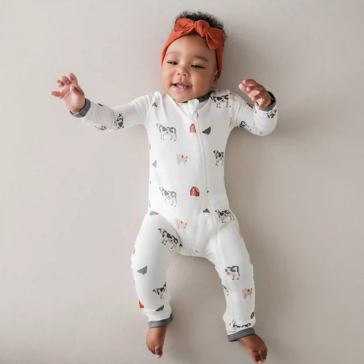 Zippered Romper in Farm