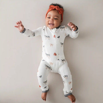 Zippered Romper in Farm